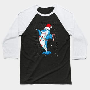 Funny Sharks Lover Xmas Shark Baseball T-Shirt